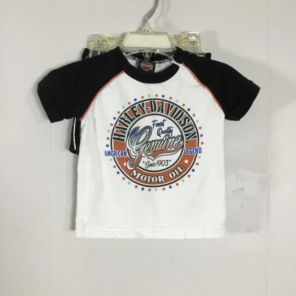 Harley Davidson Baby Boy 12  Months  Short Sleeve Shorts Shirt Outfit